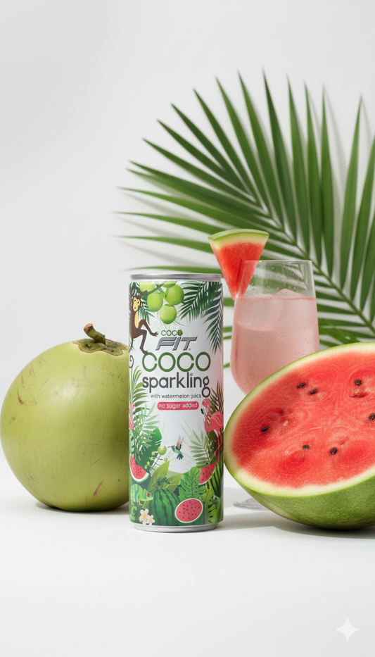 Cocofit – SPARKLING KOKOSNUSSWASSER MIT WASSERMELONE Aludose 6 pcs