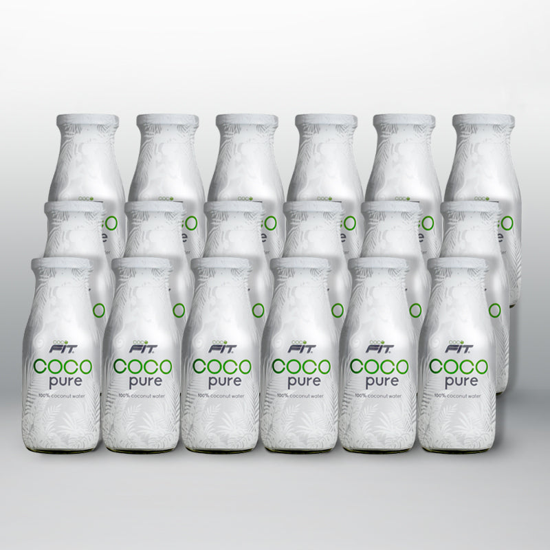 Cocofit -  100% KOKOSNUSSWASSER in Glasflasche 280ml. x 24 pcs (carton)