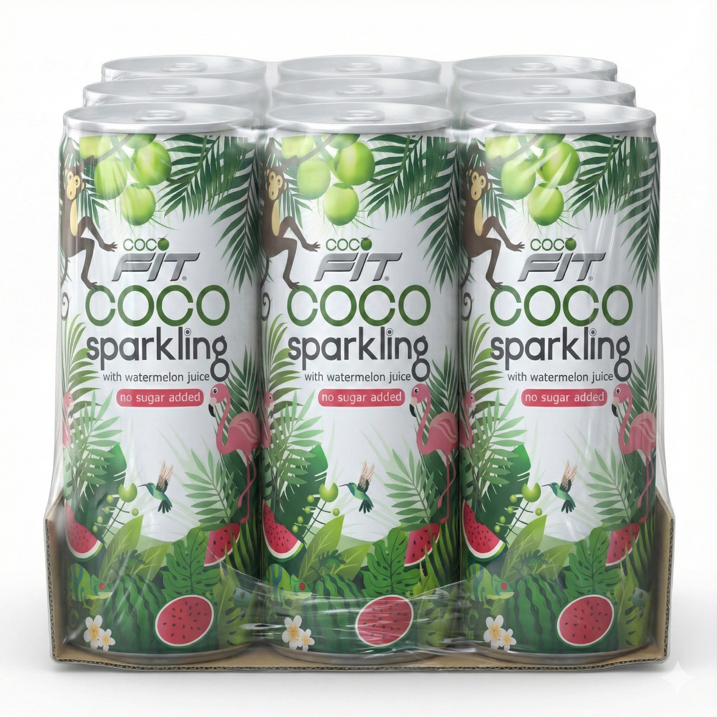 Cocofit – SPARKLING KOKOSNUSSWASSER MIT WASSERMELONE Aludose 6 pcs