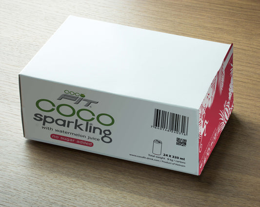 Cocofit – SPARKLING KOKOSNUSSWASSER MIT WASSERMELONE Aludose 24 pcs (Karton)