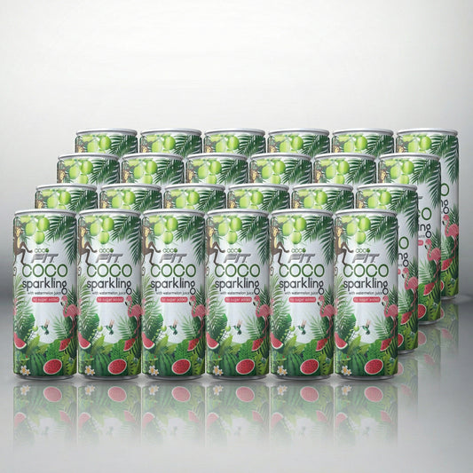 Cocofit – SPARKLING KOKOSNUSSWASSER MIT WASSERMELONE Aludose 24 pcs (Karton)