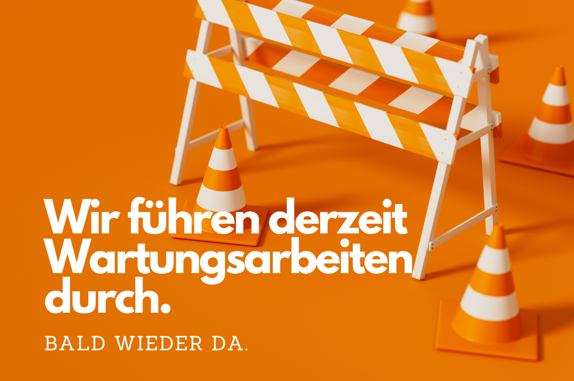 Orange and White Modern Under Maintenance Instagram Post (1925 x 1278 px)